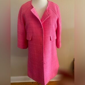 Subtle sparkle makes this fuscia pink jacket a stunner …